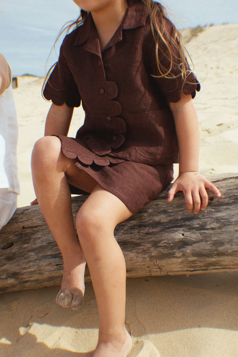 The Luna Brown Linen Skirt