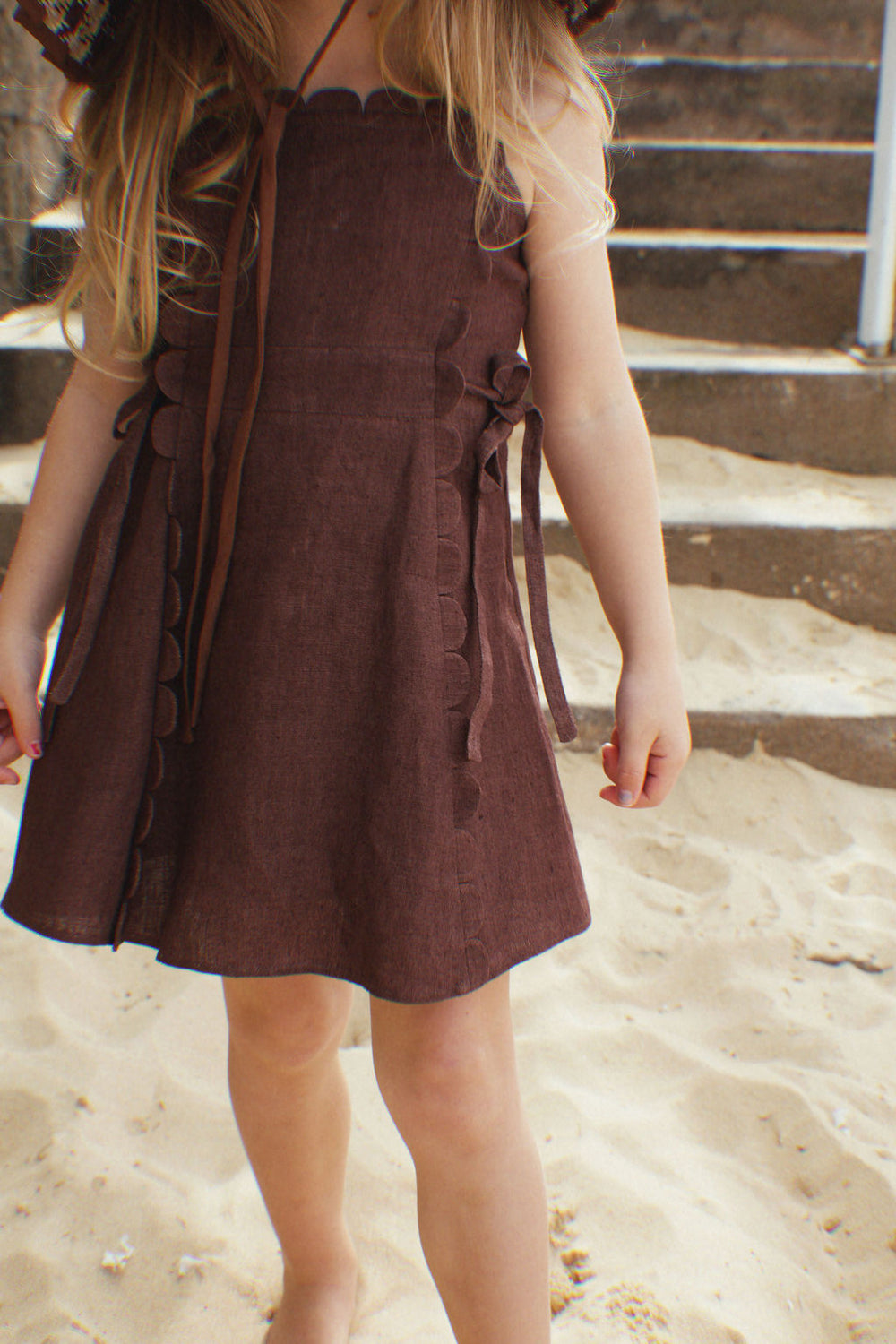 The Freya Linen Dress Brown